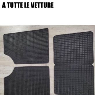 SET TAPPETINI IN GOMMA 4 PEZZI UNIVERSALI PER AUTO