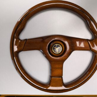 VOLANTE D'EPOCA MERCEDES LEGNO LUCIDO ADATTABILE ANCHE AD ALTRE VETTURE