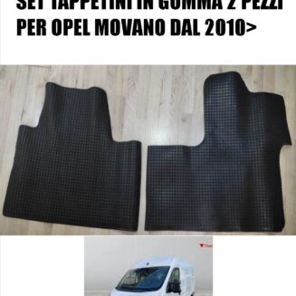 SET TAPPETINI IN GOMMA 2 PEZZI PER OPEL MOVANO DAL 2010>